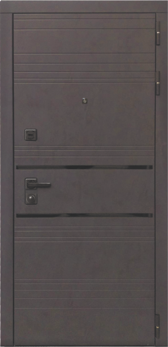 Входная дверь L-43 ФЛ-701 (10мм, дуб шоколад) внешняя сторона