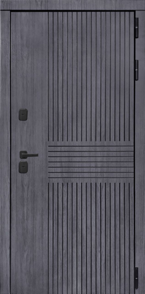 Входная дверь ДвериПРО Берген СБ-1 (ст. белое, 16мм, капучино) DPRO195869 внешняя сторона