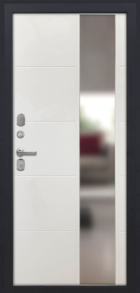 Входная дверь ДвериПРО Модель L-48 ФЛЗ-649 капучино (зеркало) DPRO195753 внутренняя сторона